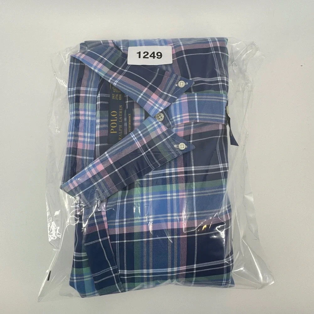 NWT‎ Polo Ralph Lauren Performance Plaid Shirt Mens 2XLT Wicking
